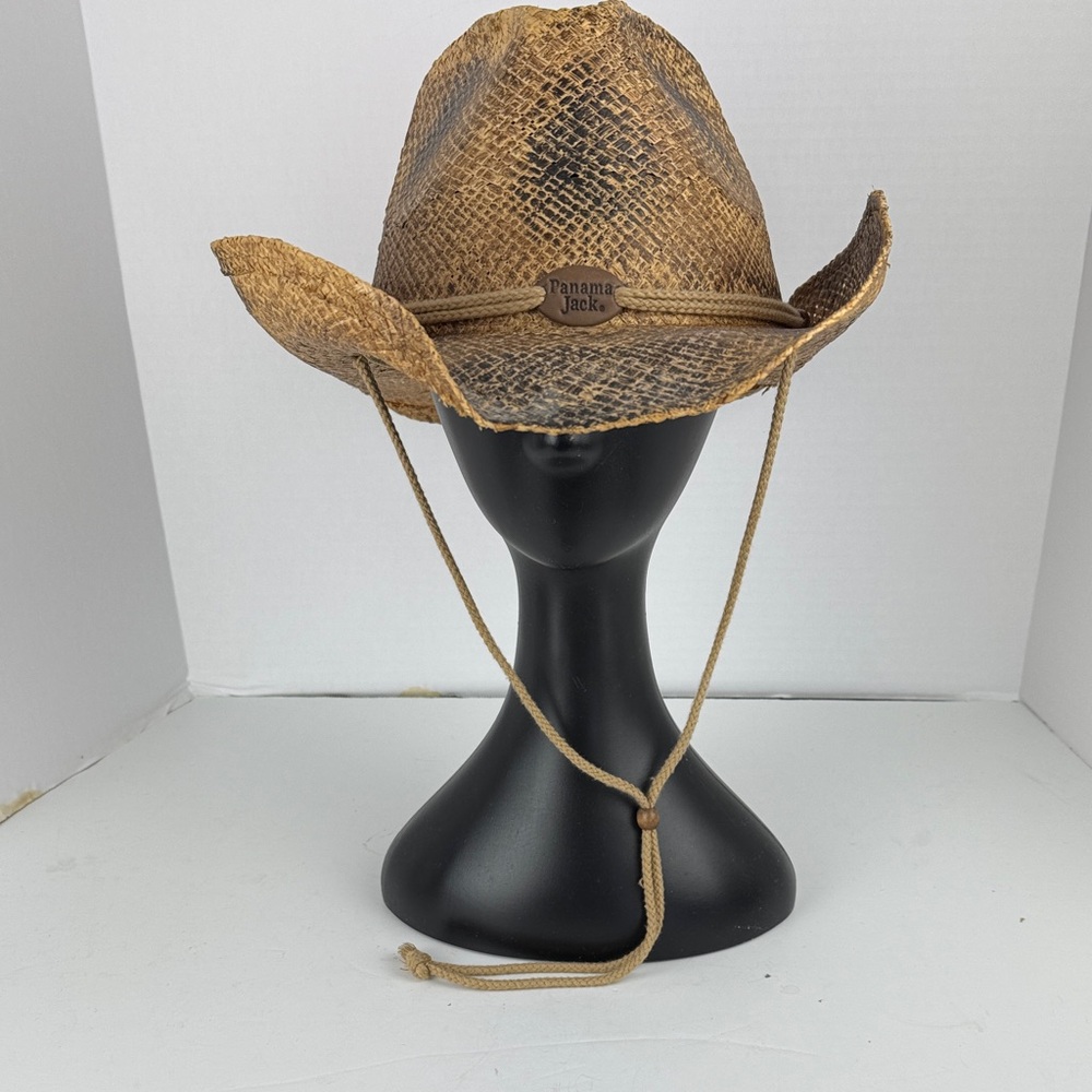 Panama Jack Straw Western Cowboy Hat - Natural Tan